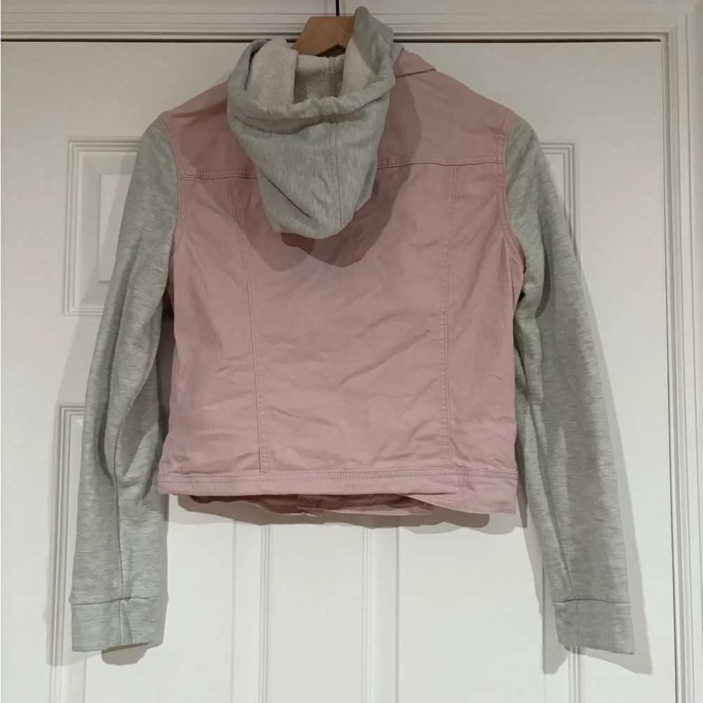 Wallflower Women's Pink and Gray Jean Jacket - Picture 6 of 6